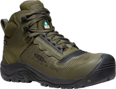 1027118 Keen Utility Men's CSA Reno Mid WP Dark Olive/Black