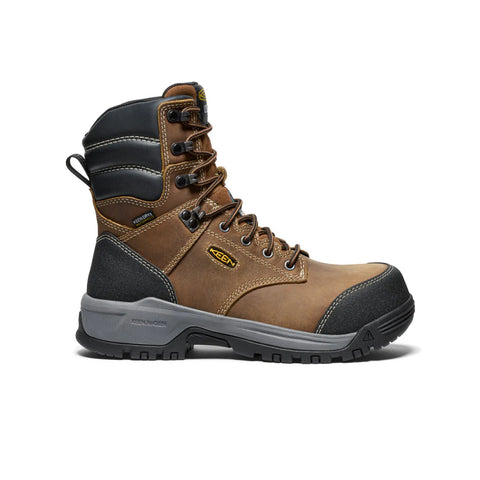 1029671 Keen Utility Woman’s Evanston 8” CSA Waterproof (Carbon Fiber Toe) Bison/Black