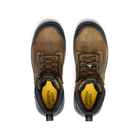 1029855 Keen Utility Men’s Evanston 6” CSA Waterproof (Carbon Fiber Toe) Bison/Black